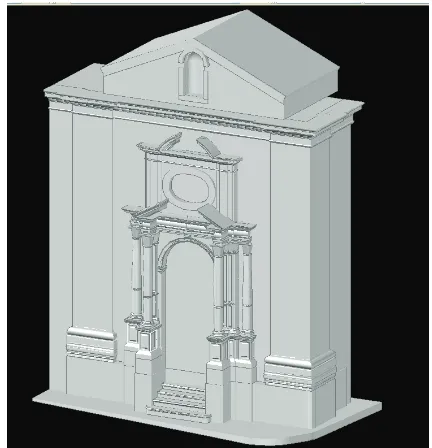 Figure 11. Anime Sante’s church poligonal model 