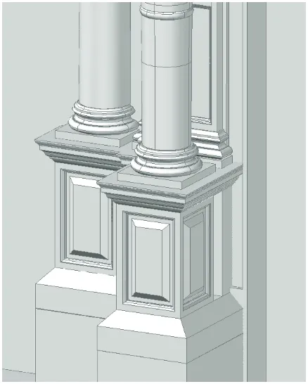 Figure 20. Pedestal geometric model 