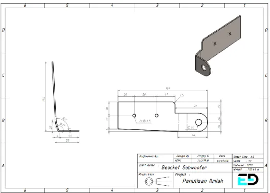 Gambar 2. Gambar Bracket Footstep. 