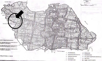 Gambar 3.1 Peta Surabaya  (Sumber : Berkas tugas akhir, 2010) 