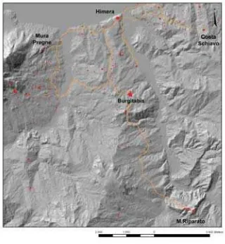 Figure 10: Shortest path among the settlements in the Valley of Imera.  