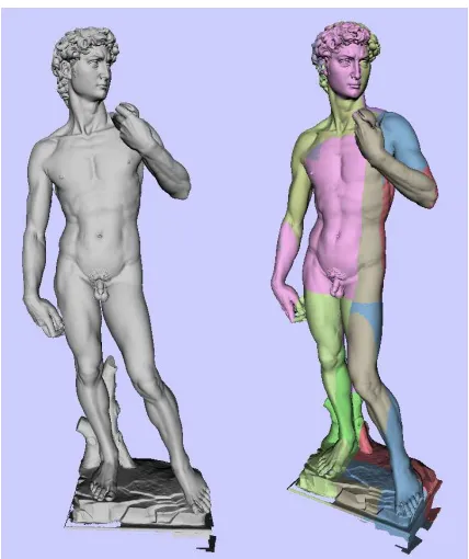Figure 3. A zoomed view of the rendering of Michelangelo’s  David statue. 