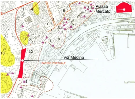 Figure 3: Naples in Greek-roman period according to reconstruction of  archaeologists team led by D