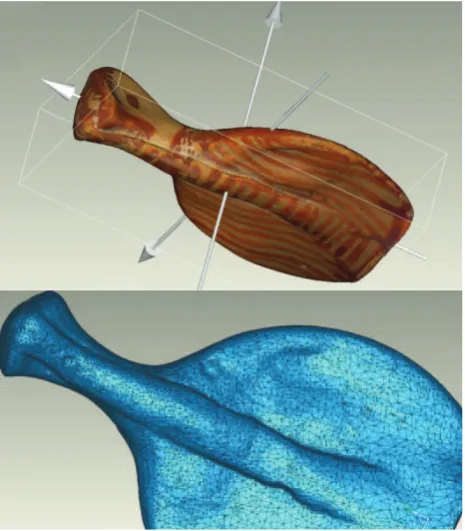 Figure 15. Bidimensional representation extracted from the polygon model of an incised ceramic bowl, to show 