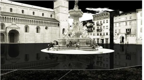 fig. 2 Trento model: the cathedral in the old town centre