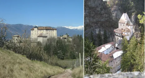 Figure 1.  Thun Castle and S. Romedio sanctuary in Non Valley  