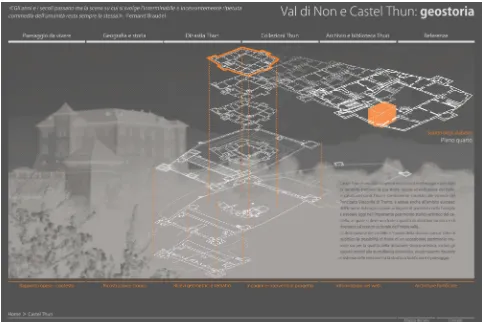Figure 6.  Website homepage: “Val di Non e Castel Thun: geostoria” 