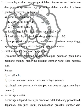 gambar terproyeksi ke layar. 