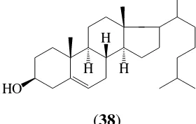 Gambar 20. Struktur senyawa golongan steroid yang telah berhasil diisolasi  dari daun Calophyllum inophyllum yang diperoleh dari Pakistan 