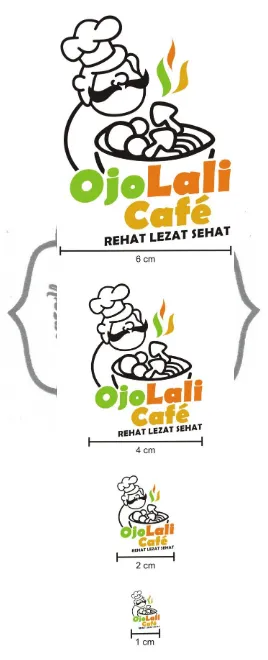 Gambar 3.6 Perbesaran dan Perkecilan Logo Ojo Lali Café commit to user 