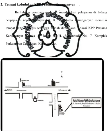 Gambar I.1 Denah Lokasi KPP Pratama Karanganyar    commit to user 