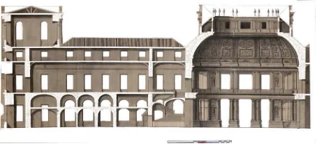 Figure 2: Le Vau’s Original Long Section through the East Wing