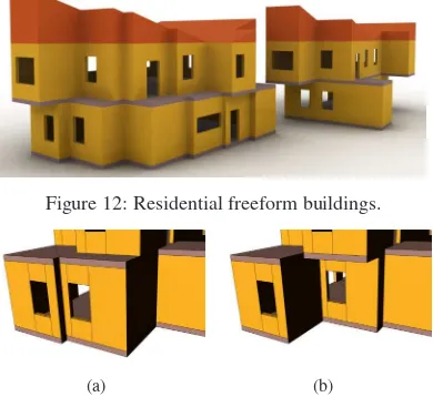 Figure 12: Residential freeform buildings.