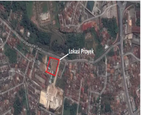 Gambar 7. Lokasi proyek Hotel Zodiak Lampung (Sumber: Google Map)
