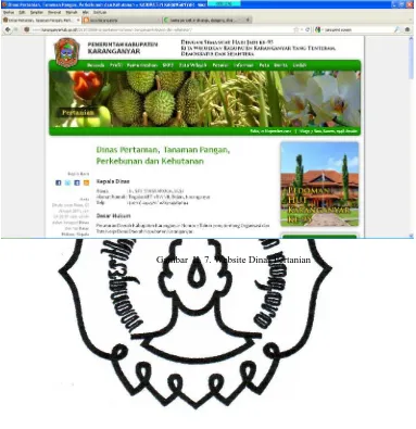Gambar  II. 7. Website Dinas Pertanian 