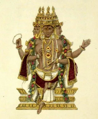 Gambar. 1.  Gambar Dewa Brahma.  (http://id.wikipedia.org/wiki/brahma, 15 Juli 2009, 10:11)