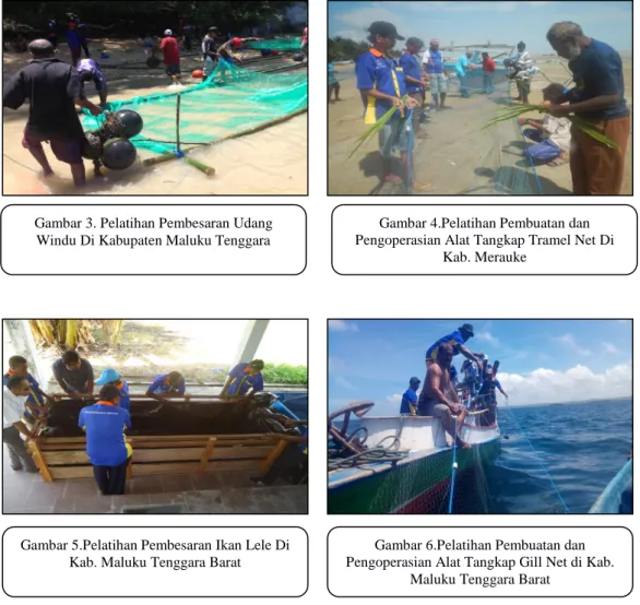 Gambar 3. Pelatihan Pembesaran Udang  Windu Di Kabupaten Maluku Tenggara 
