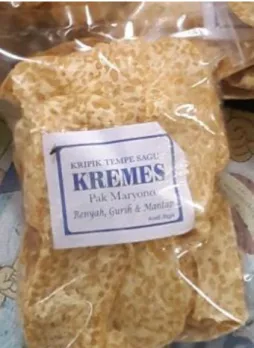 Gambar 1.2 Kemasan keripik tempe sagu 250 gram 