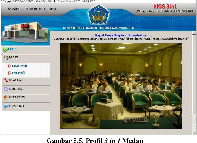 Gambar 5.5. Profil 3 in 1 Medan 
