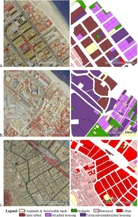 Figure 6. Cartographic compositions details of the automatic classification. 