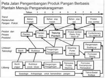 Gambar 6. R o a d m a p  p e n g a n e k a ra g a m a n  b a h a n  p a n g a n  p o k o k  