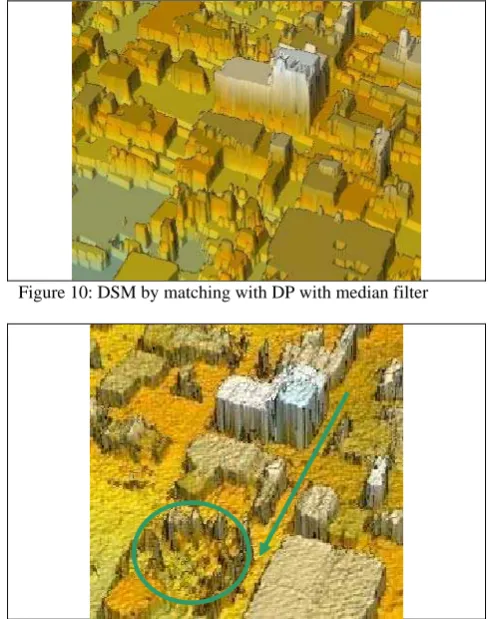 Figure 10: DSM by matching with DP with median filter  