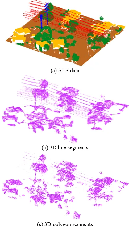 Figure 1. Line and polygon segments creation from LIDAR.  