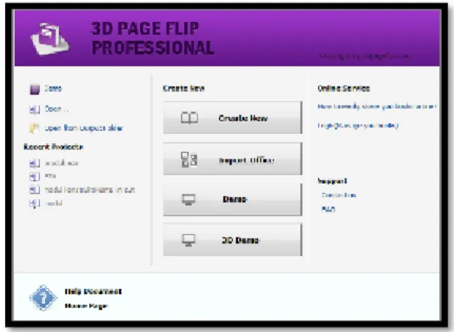 Gambar 5. Tampilan aplikasi 3D Pageflip  Profesional 