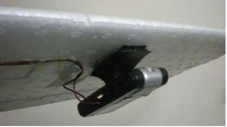 Figure 5. The camera under the left wing 
