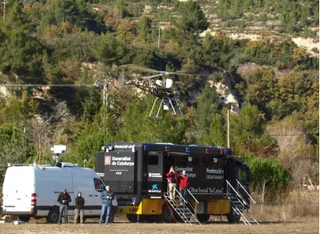 Figure 4: Unmanned Aircraft and Control Station on November,25th -the ﬁrst CLOSE-SEARCH test campaign