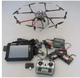 Figure 1.  UAV with equipment and camera 
