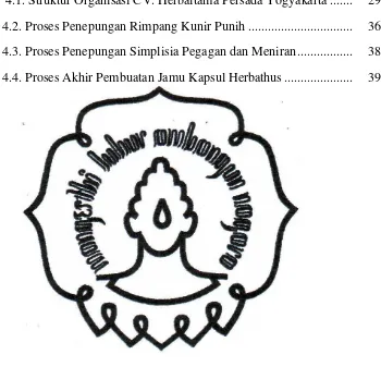 Gambar  4.1. Struktur Organisasi CV. Herbaltama Persada Yogyakarta .......  