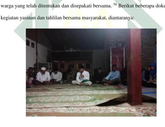 Foto 6. 2 Kegiatan Yasinan dan Tahlilan   di Masjid Baitur Rochim Dusun Wates