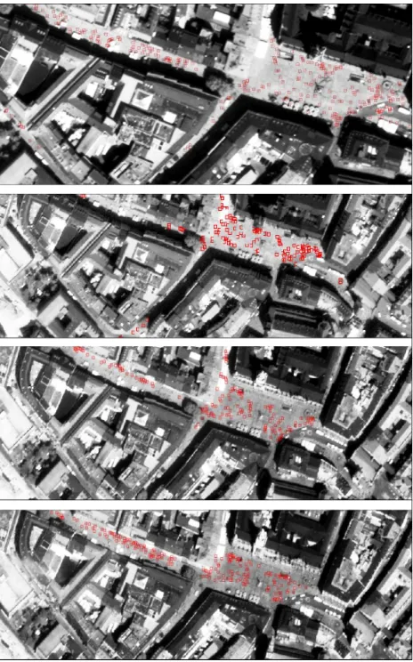 Figure 6: People detection results on Munich1−4 Worldview-2satellite images.