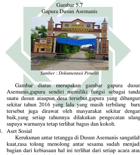 Gambar 5.7  Gapura Dusun Asemanis 