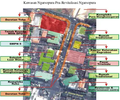 Gambar 3.2 Kondisi Jalan Diponegoro Pra-Revitalisasi Ngarsopura 