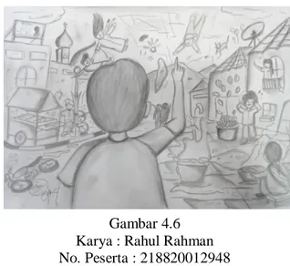 Gambar 4.6  Karya : Rahul Rahman  No. Peserta : 218820012948  (Dokumentasi  Putri 24 Mei 2018)