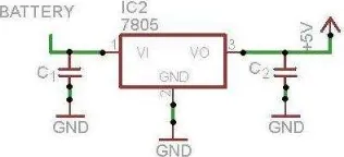 Gambar 3.3   Rangkaian mikrokontroller ATMega 8 