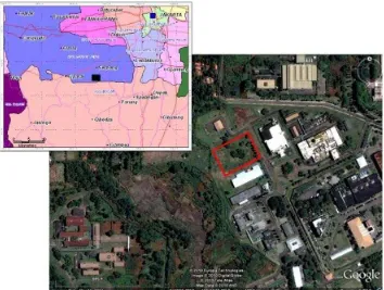 Gambar 2.  Lokasi calon tapak fasilitas demo disposal di Kawasan Nuklir Serpong. 