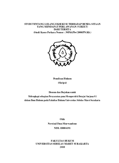 Tinjauan Tentang Eksekusi - TINJAUAN PUSTAKA