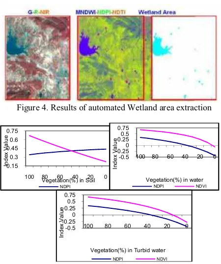 Figure 4. Results of automated Wetland area extraction 