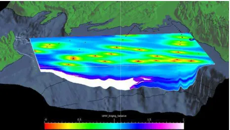Figure 2. Kriging variance of sp  spatial 3D model for pacific 