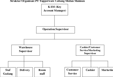 Gambar 3 Struktur Organisasi PT Tupperware Cabang Medan Maimun 
