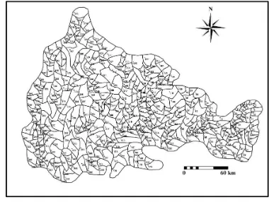Figure 3. Soil loss for each sub-watershed is calculated. 