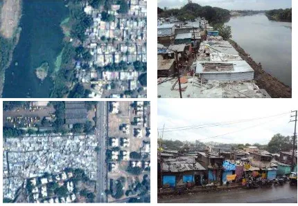 Figure 6. location of slums with field photos 