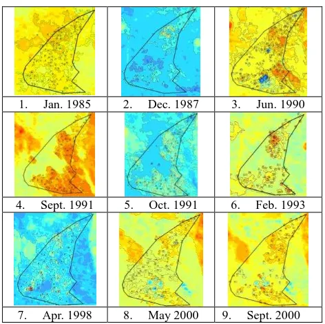 Figure 10 plots the LST derived from the Landsat images and the corresponding air temperature in the Al-Jleeb landfill