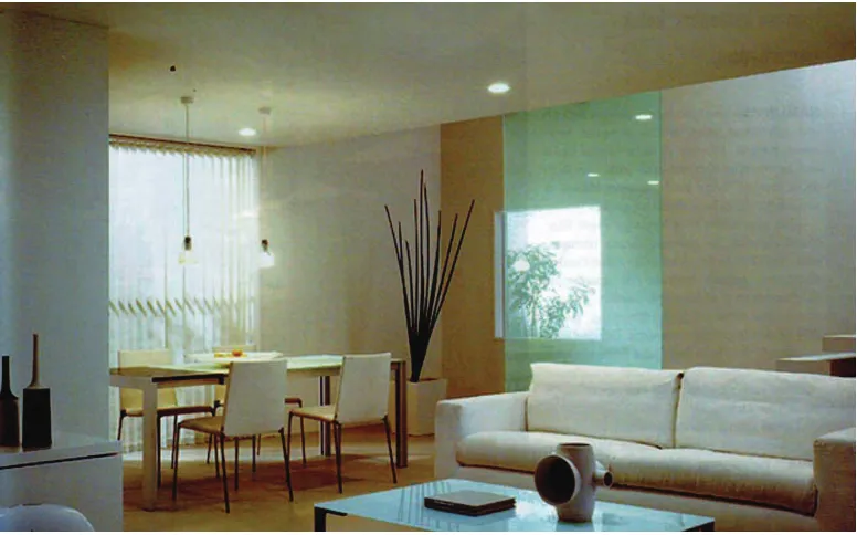 Gambar 7.13 Desain Interior Modern, menerapkan konsep bentuk mengikuti fungsi.