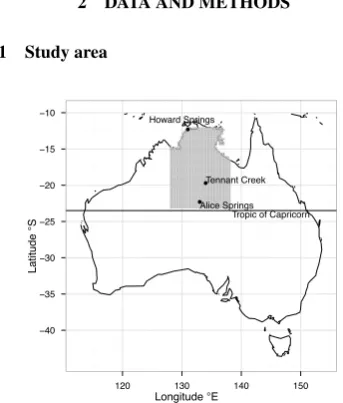 Figure 1: The spatial extent of the NATT study area(gray colour area)
