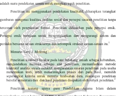 gambaran mengenai kualitas, realitas sosial dan persepsi sasaran penelitian tanpa 