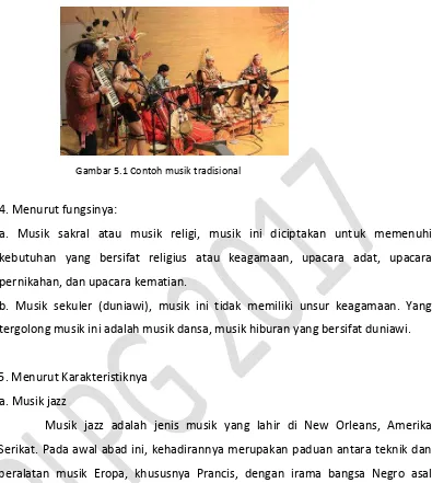 Gambar 5.1 Contoh musik tradisional 